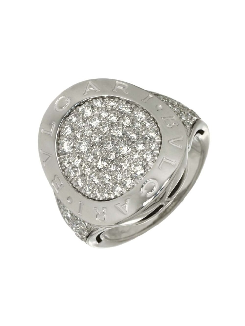 Bvlgari Revanting Ring Pave Diamond 18k White Gold 750
